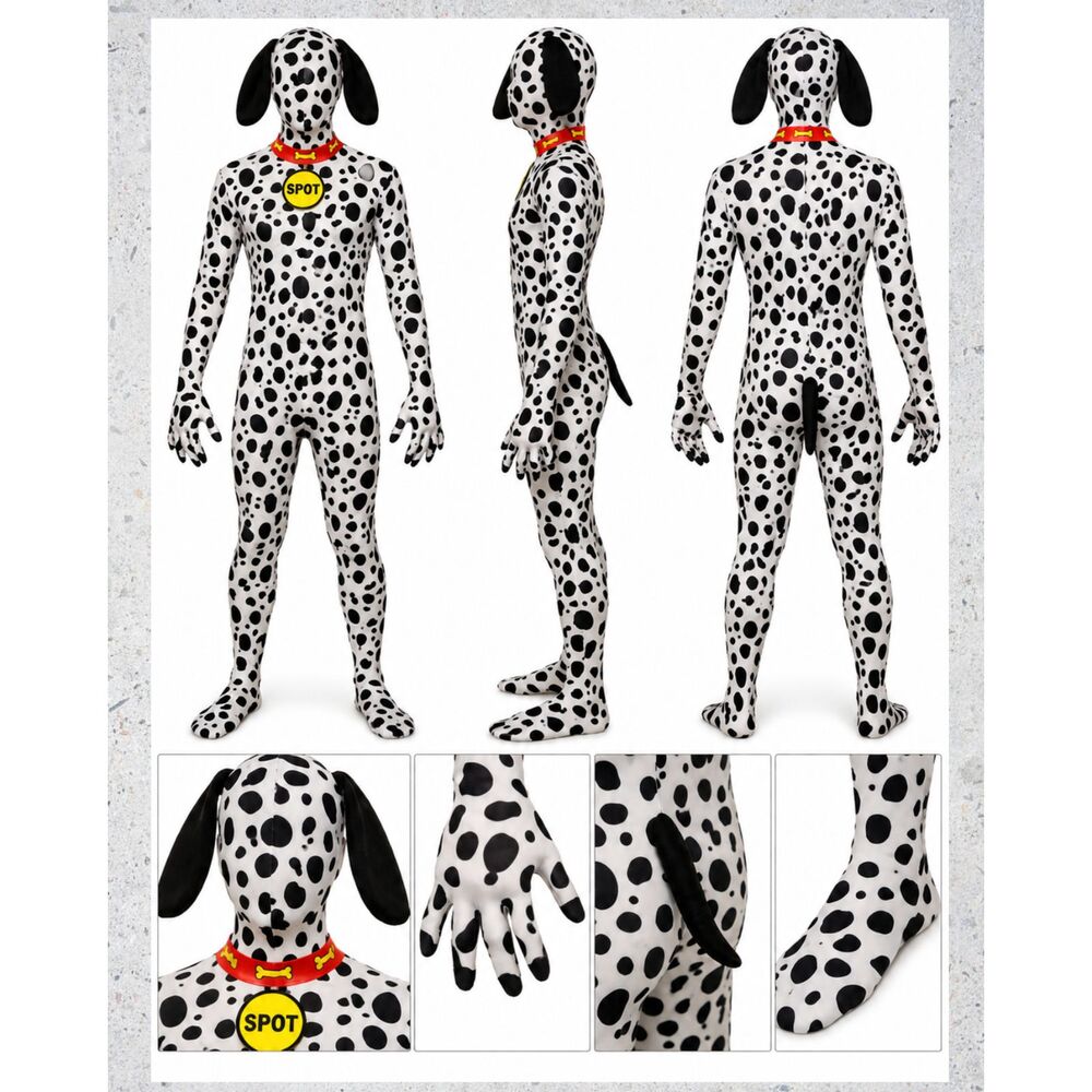 Target Best in Show Dalmatian Skin Suit Costume XL Full Body Halloween NWT